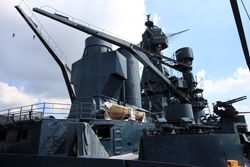 USS Texas Boat Handling Cranes 
