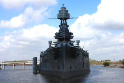 USS Texas Bow-on View